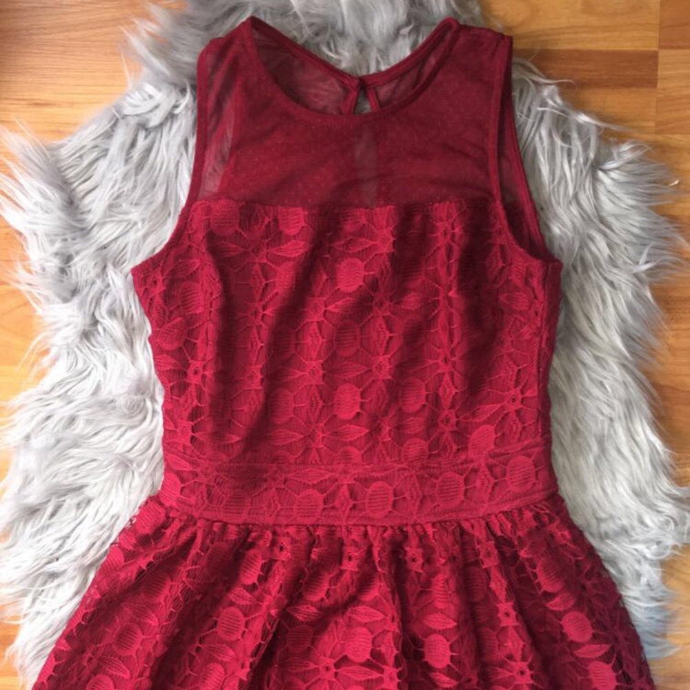 charlotte russe red lace dress